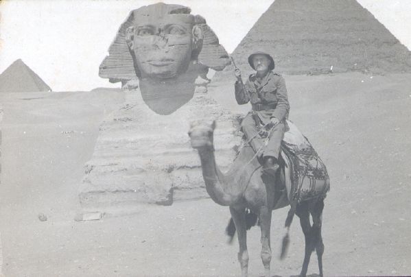 Baby Will's namesake with Sphinx (around 1918)
